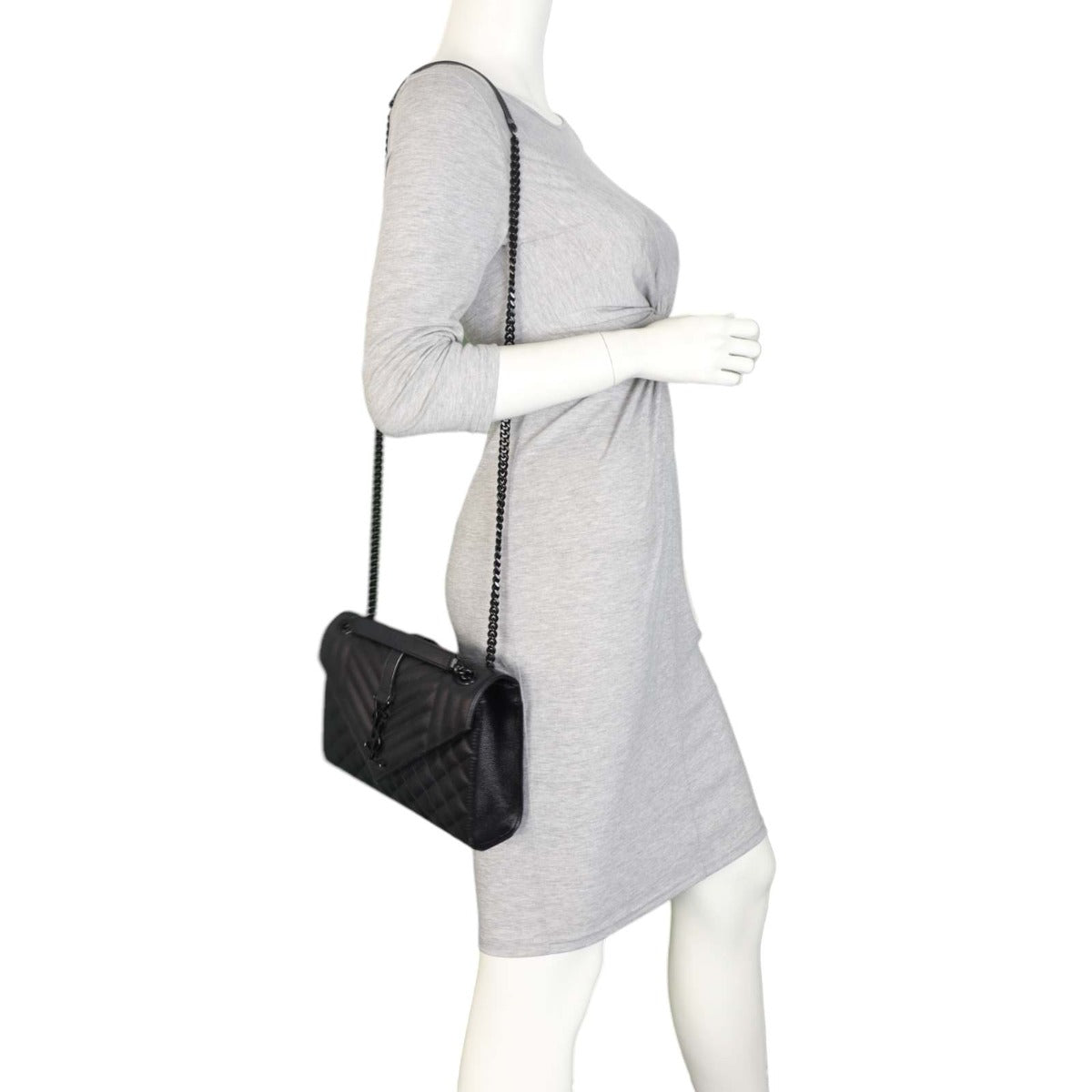 Saint Laurent Monogram Mix Matelasse Envelope Chain Bag Medium