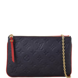 Louis Vuitton Double Zip Pochette Monogram Empreinte