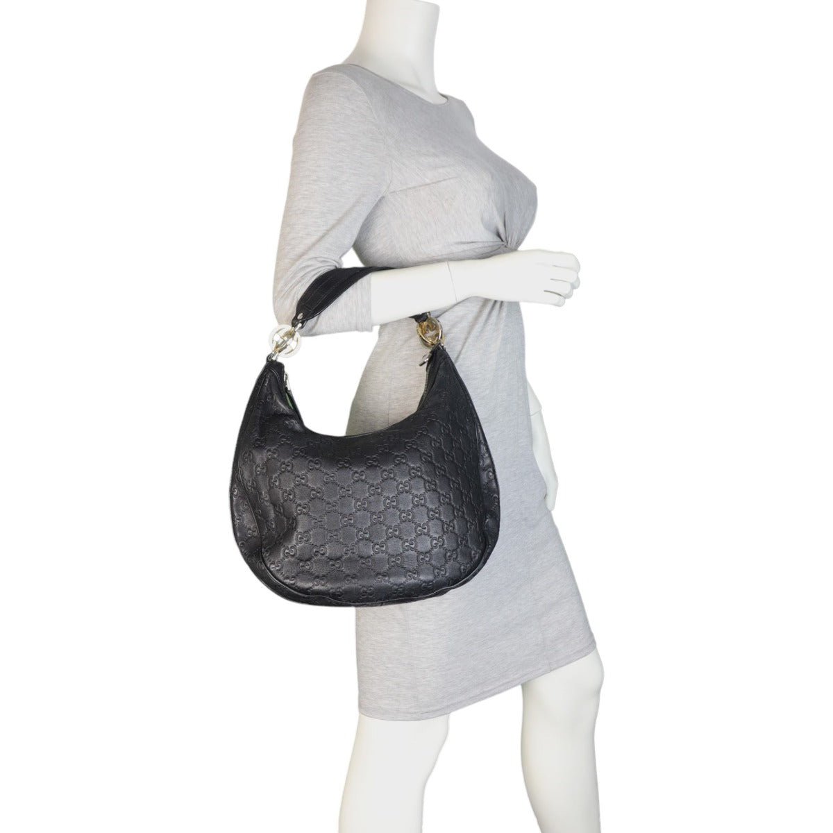 Gucci Guccissima GG Twins Hobo