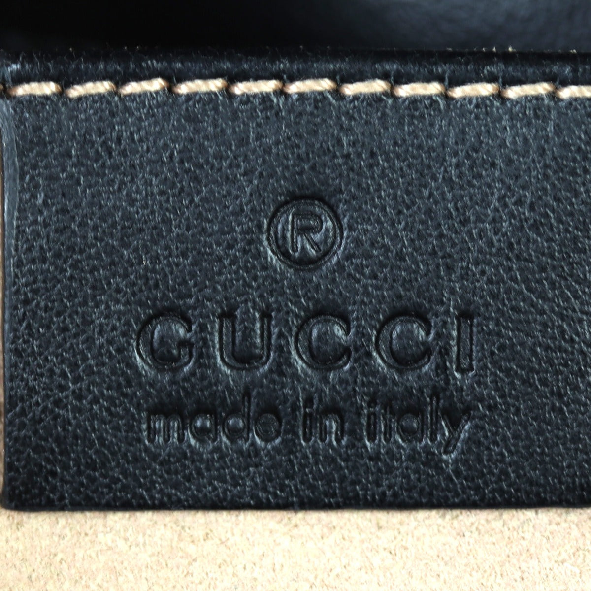 Gucci GG Marmont Matelasse Mini Shoulder Bag Interior Stamp