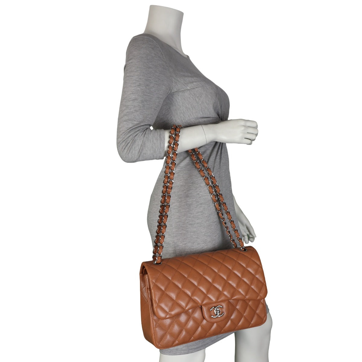 Chanel Classic Double Flap Jumbo | Caramel Brown