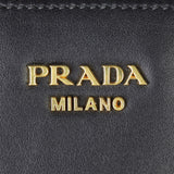 Prada Saffiano City Calf Esplanade Medium (dark grey and black) Hardware