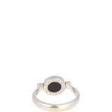 Bvlgari Flip 18k White Gold Onyx and Diamond Ring