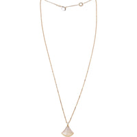 Bvlgari Diva's Dream 18k Rose Gold Diamond Mother of Pearl Pendant Necklace