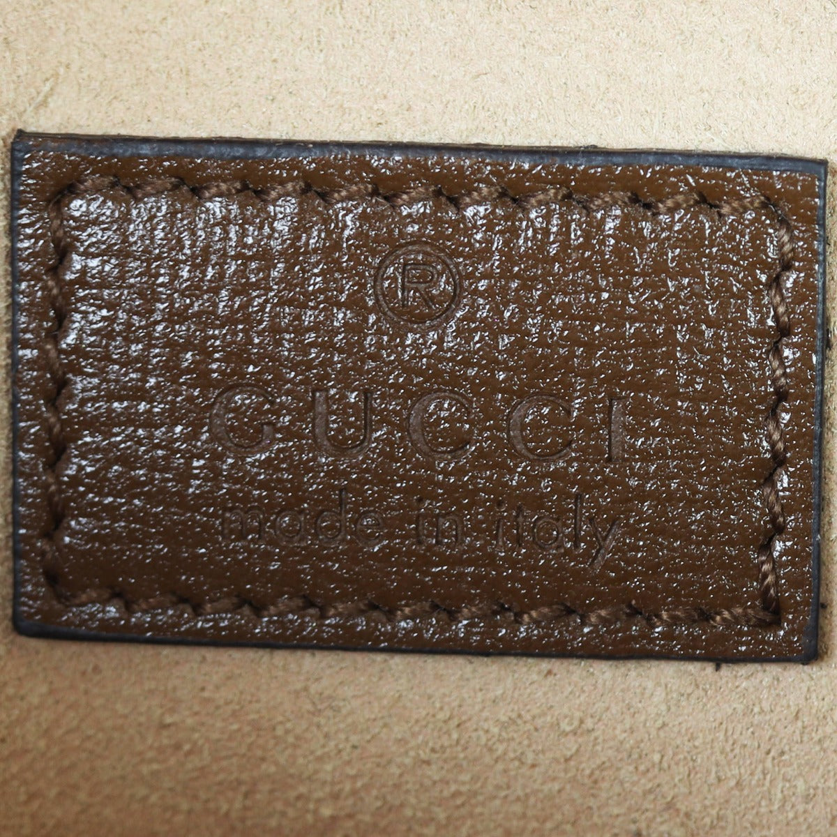 Gucci GG Supreme Interlocking G Mini Bag Interior Stamp