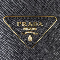 Prada Saffiano Lux Galleria Double Zip Tote Medium (black) Hardware