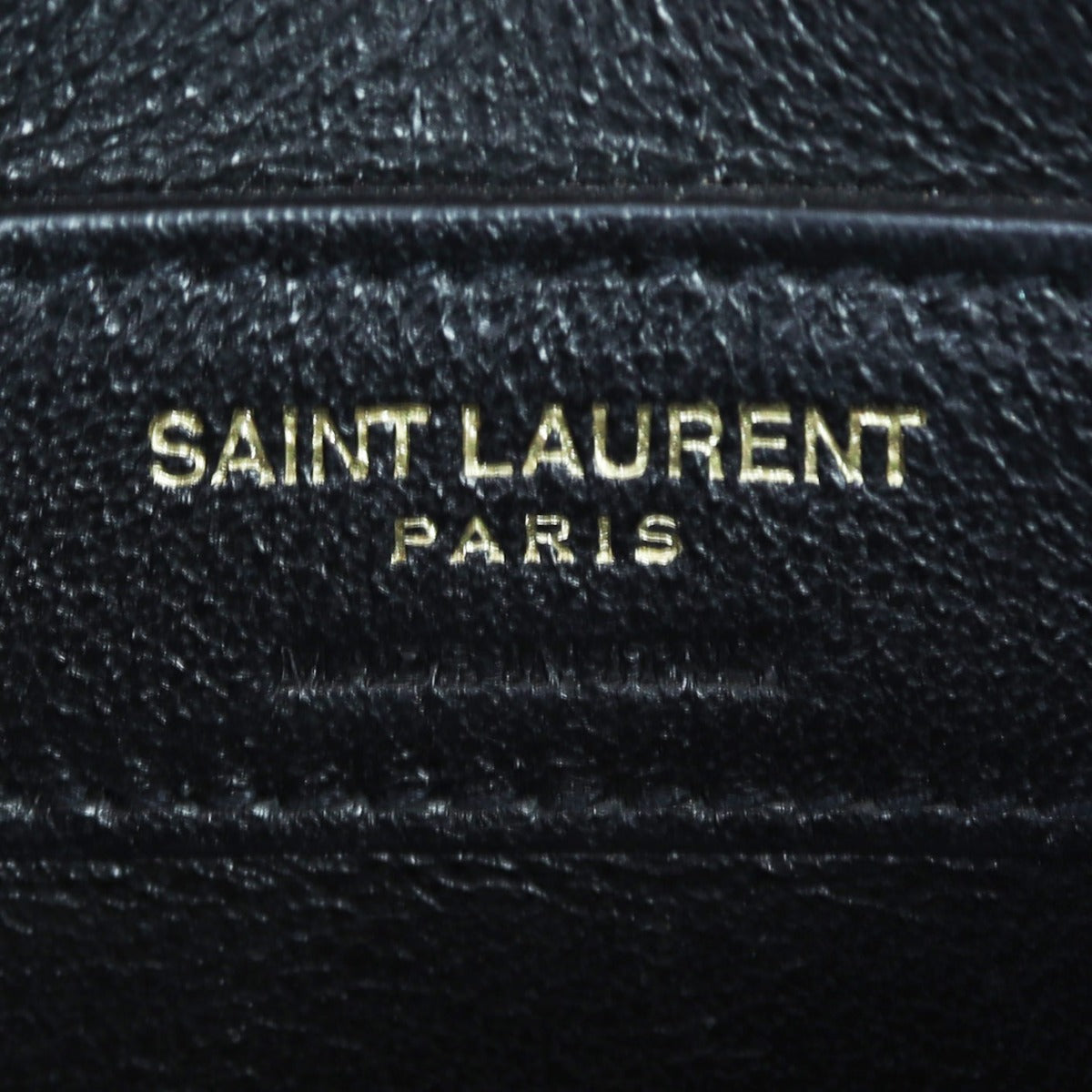 Saint Laurent Spontini Leather Saddle Bag Interior Stamp