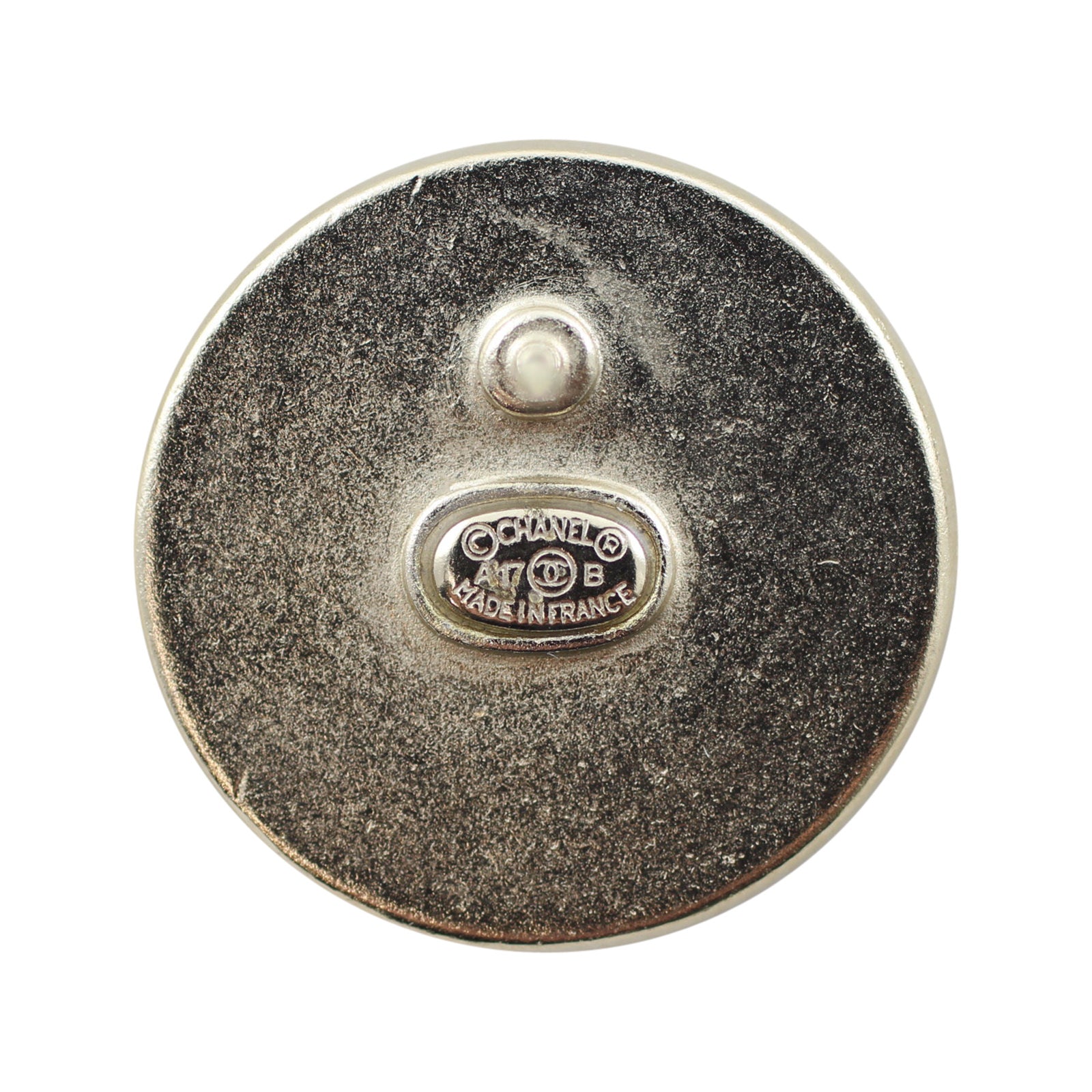 Chanel Resin CC Button Earrings Stamp