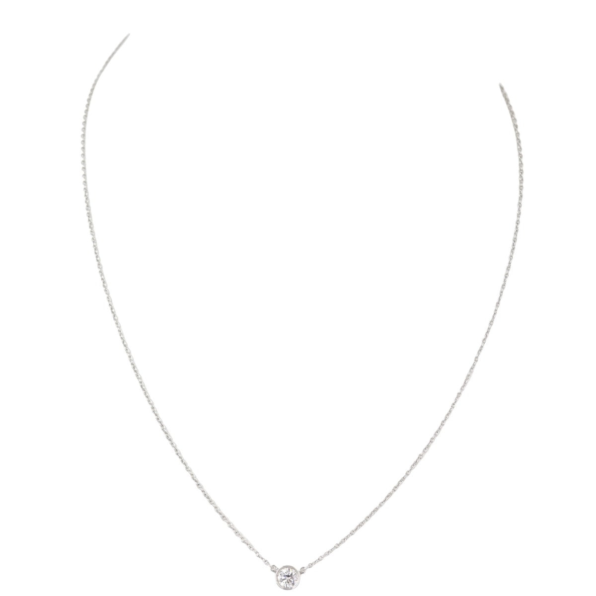 Tiffany & Co. Diamonds by the Yard Single Diamond Platinum Pendant