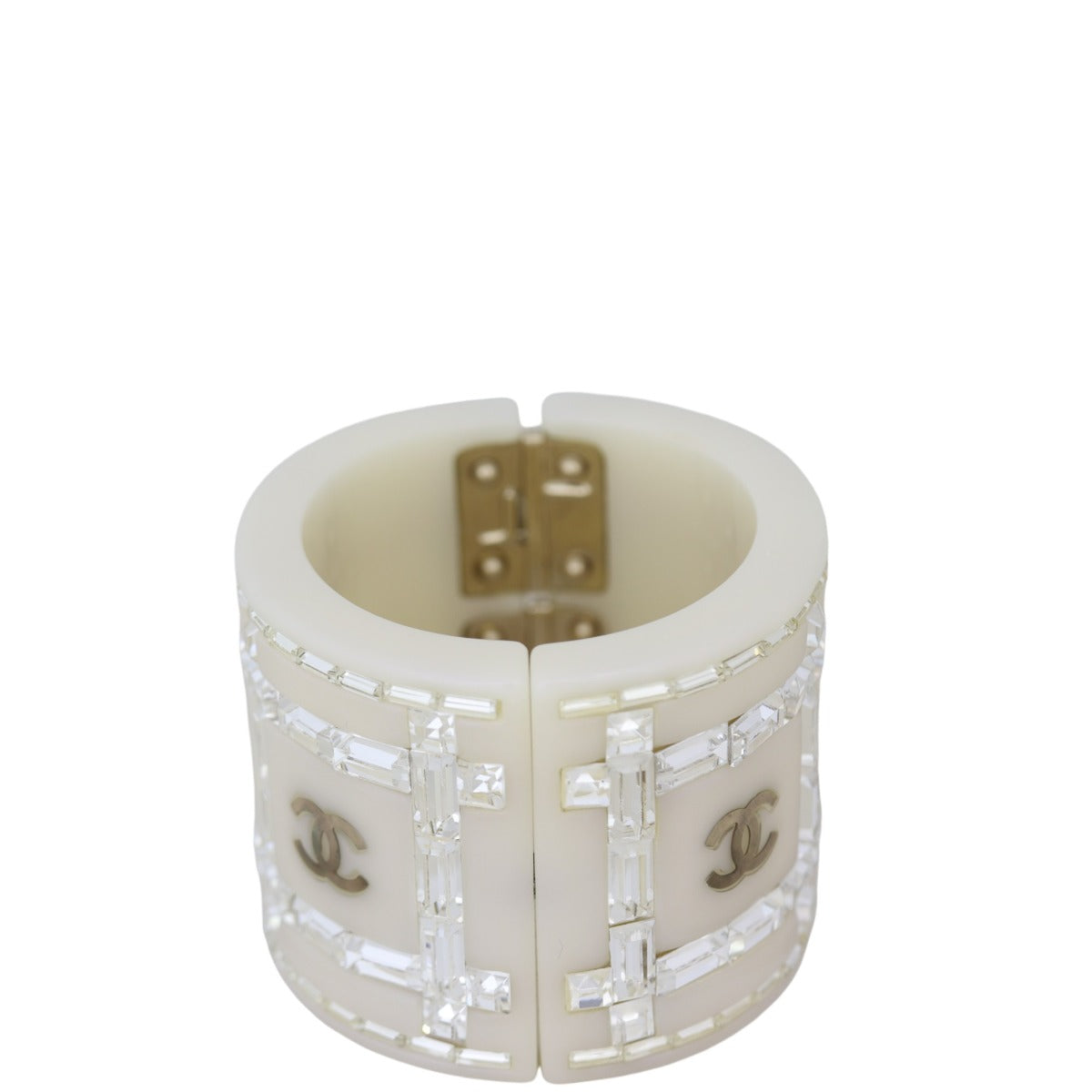 Chanel CC Embellished Cuff Bangle