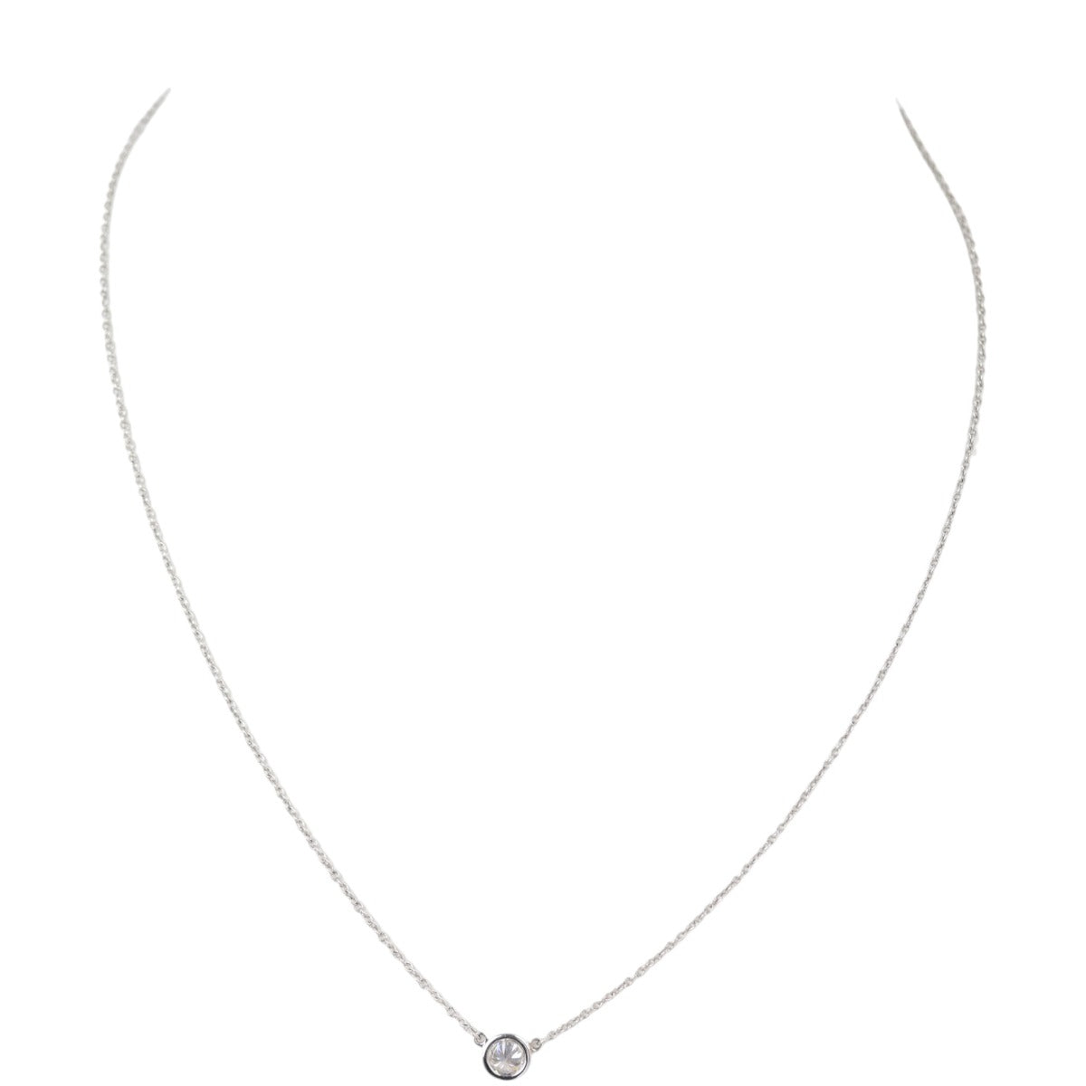 Tiffany & Co. Diamonds by the Yard Single Diamond Platinum Pendant