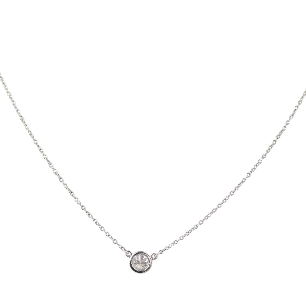 Tiffany & Co. Diamonds by the Yard Single Diamond Platinum Pendant