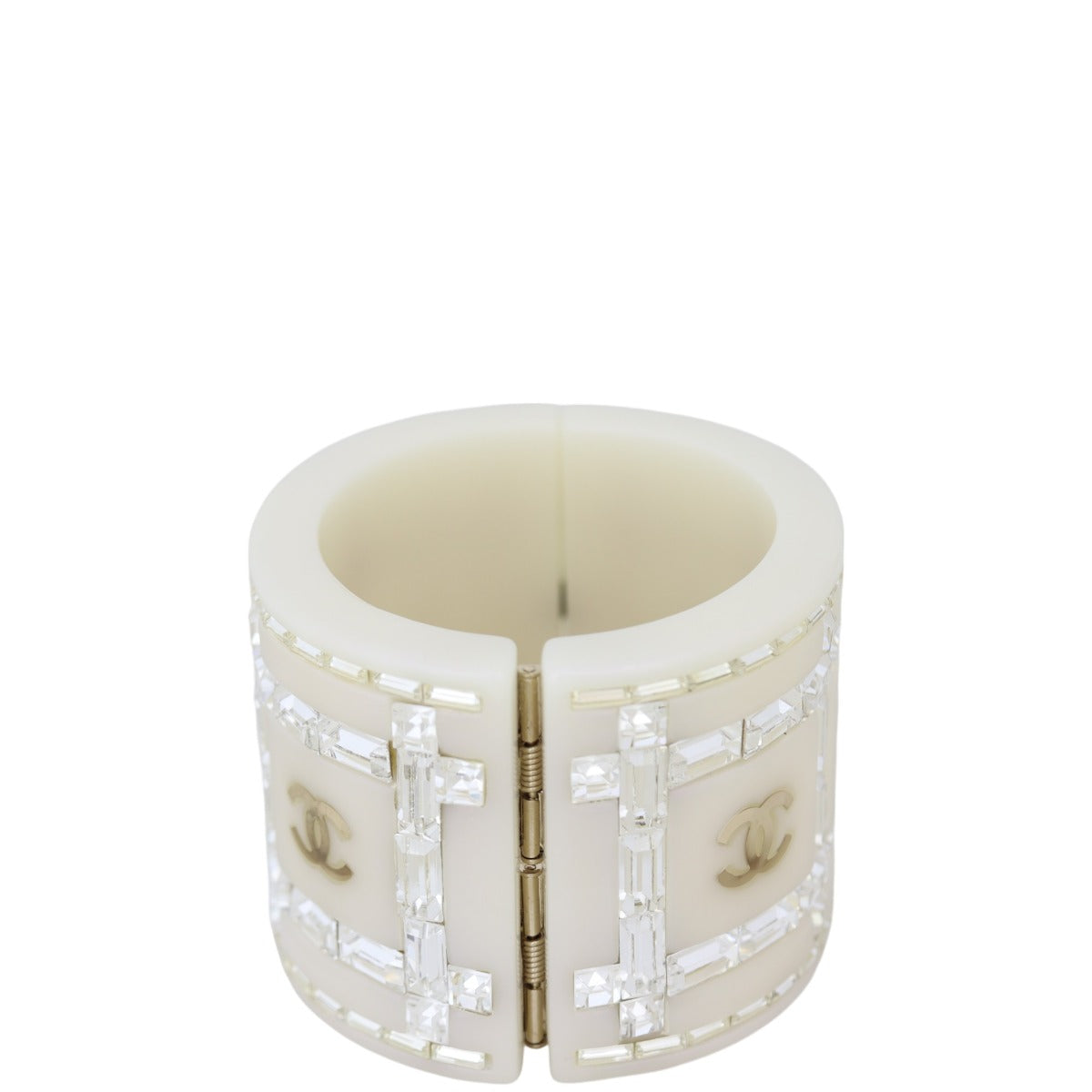 Chanel CC Embellished Cuff Bangle