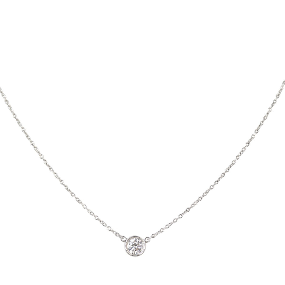Tiffany & Co. Diamonds by the Yard Single Diamond Platinum Pendant