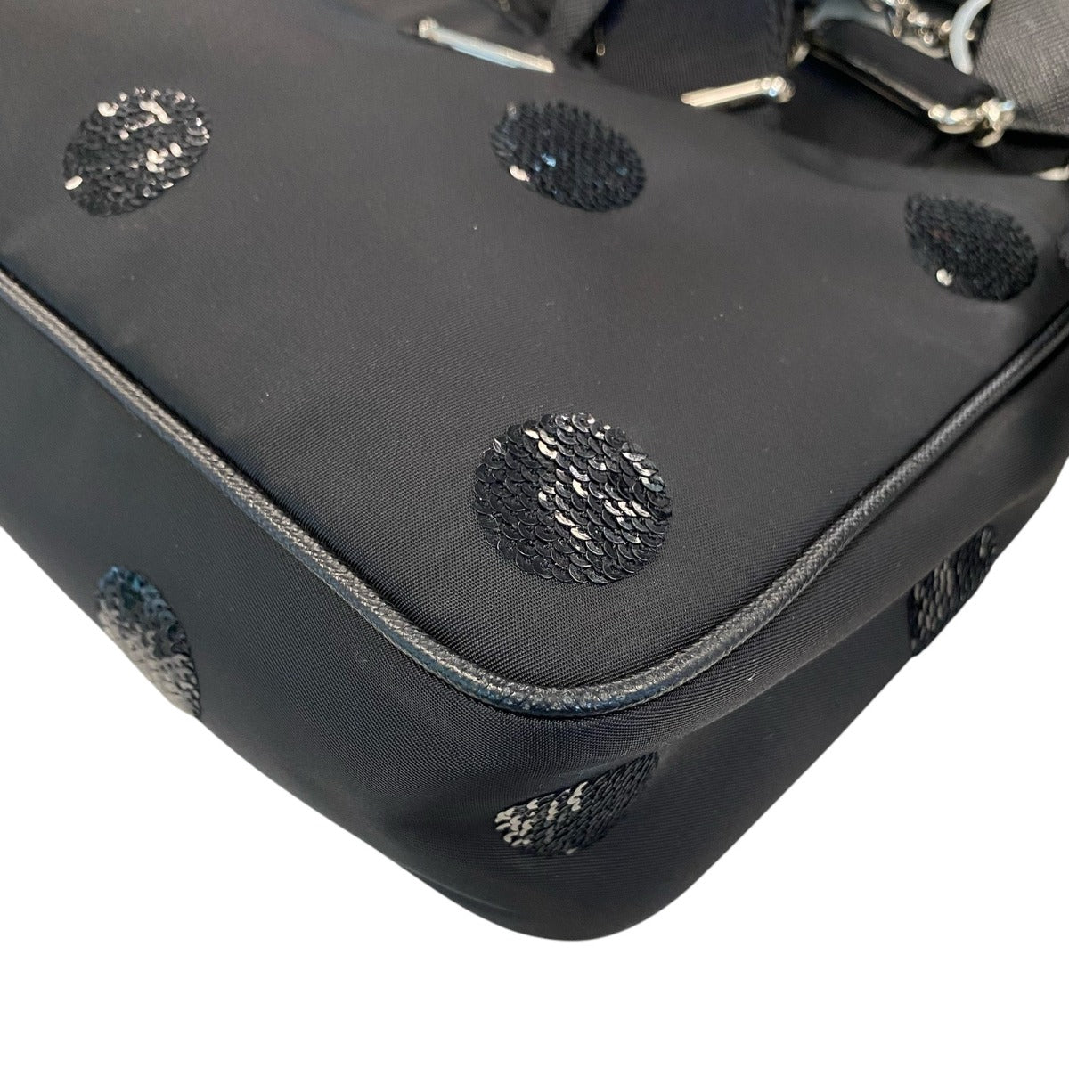 Prada Re-Edition 2005 Tessuto Shoulder Bag Sequin Polka Dots