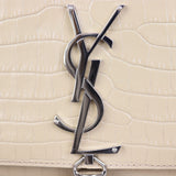 Saint Laurent Kate Tassel Clutch Croc-Embossed Hardware