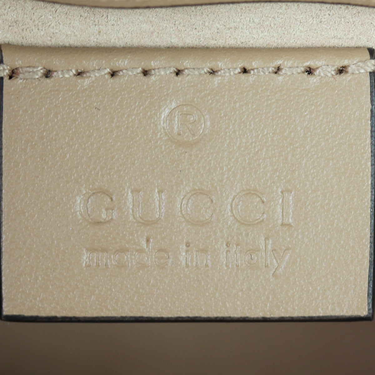 Gucci GG Marmont Super Mini Shoulder Bag Interior Stamp