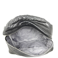 Chanel Diagonal Zip Bowler Bag interior