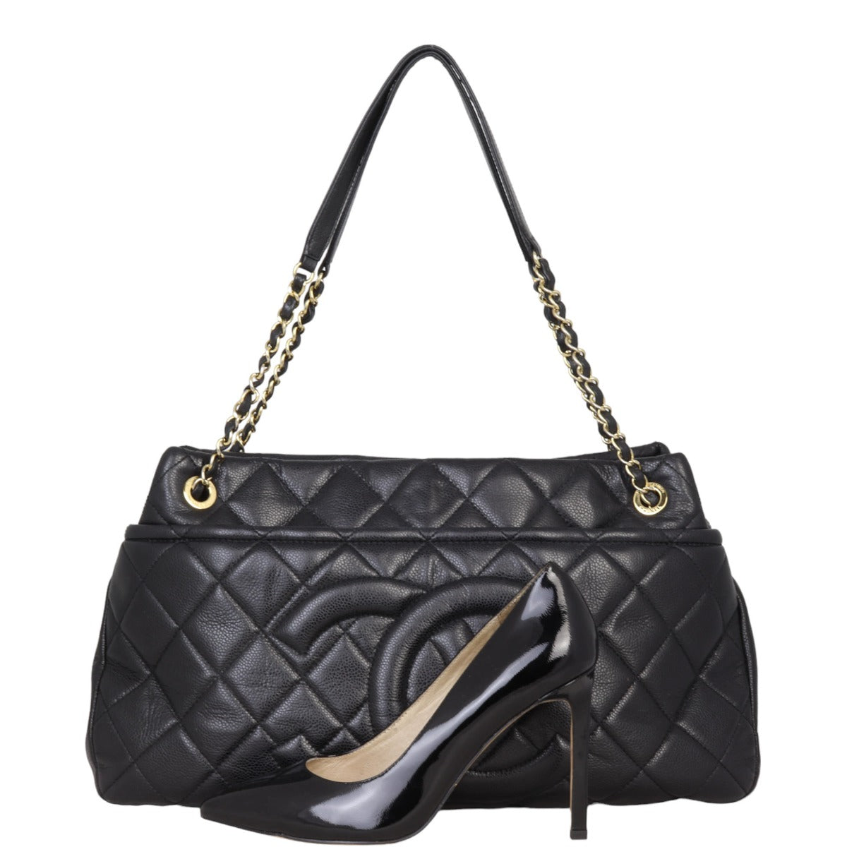 Chanel CC Timeless Shopping Tote | Black Diamond