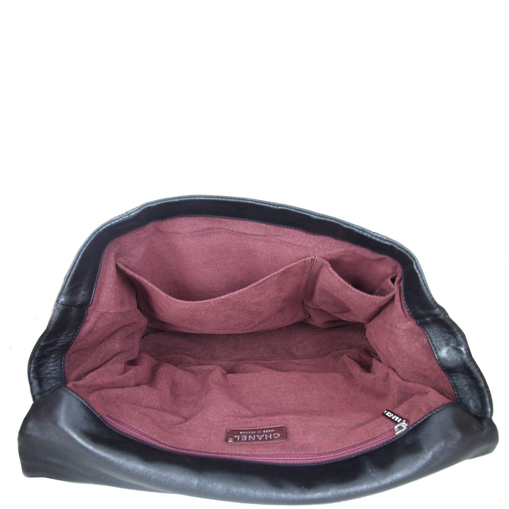 Chanel CC Flap Chain Shoulder Bag interior