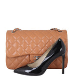 Chanel Classic Double Flap Jumbo | Caramel Brown