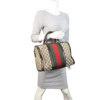 Gucci Vintage Web Original GG Boston Bag Medium