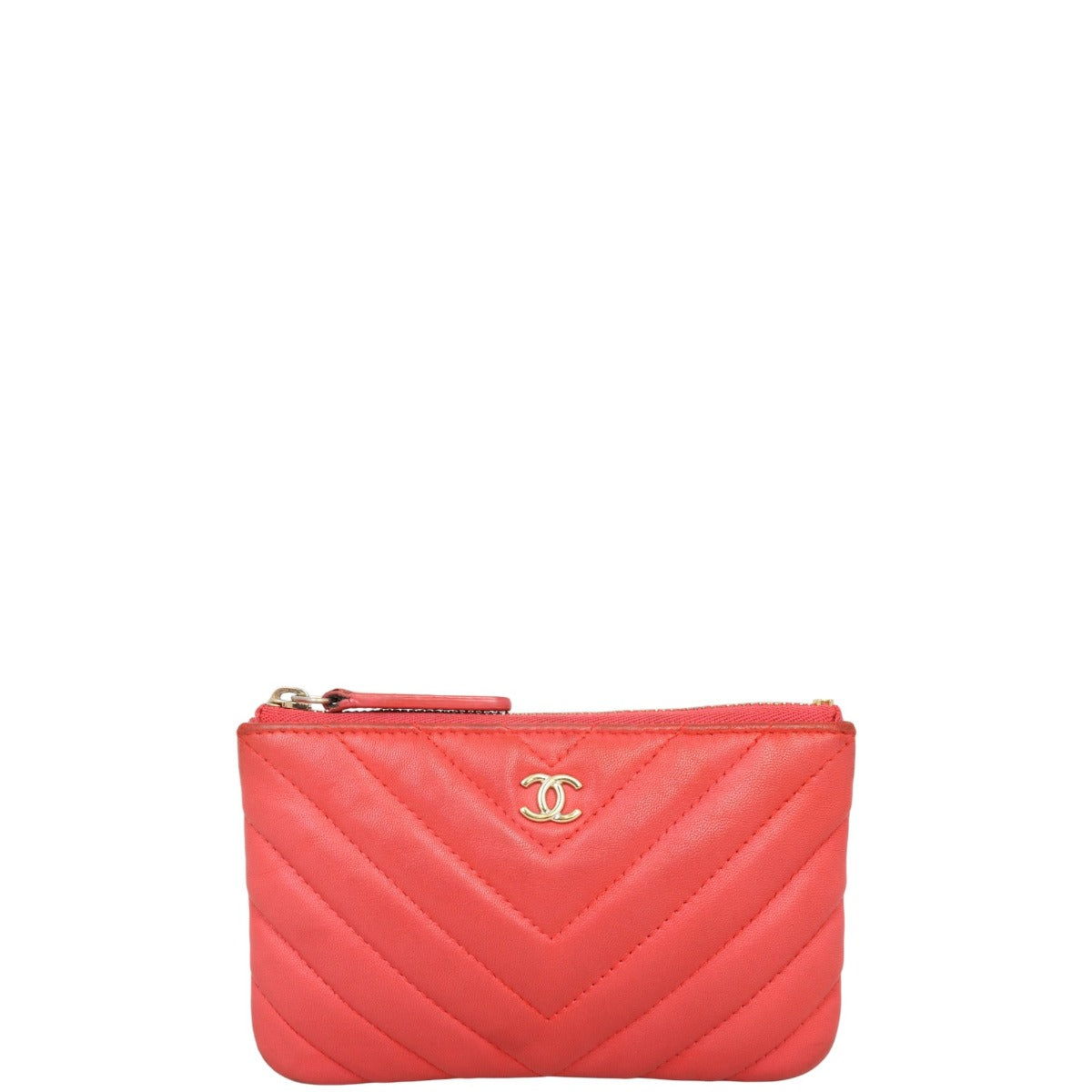 Chanel Classic O-Case Mini Chevron | Red