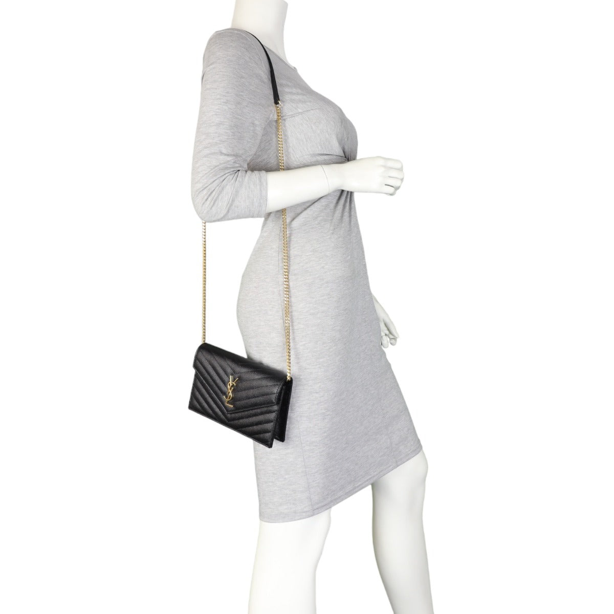 Saint Laurent Cassandre Envelope Chain Wallet