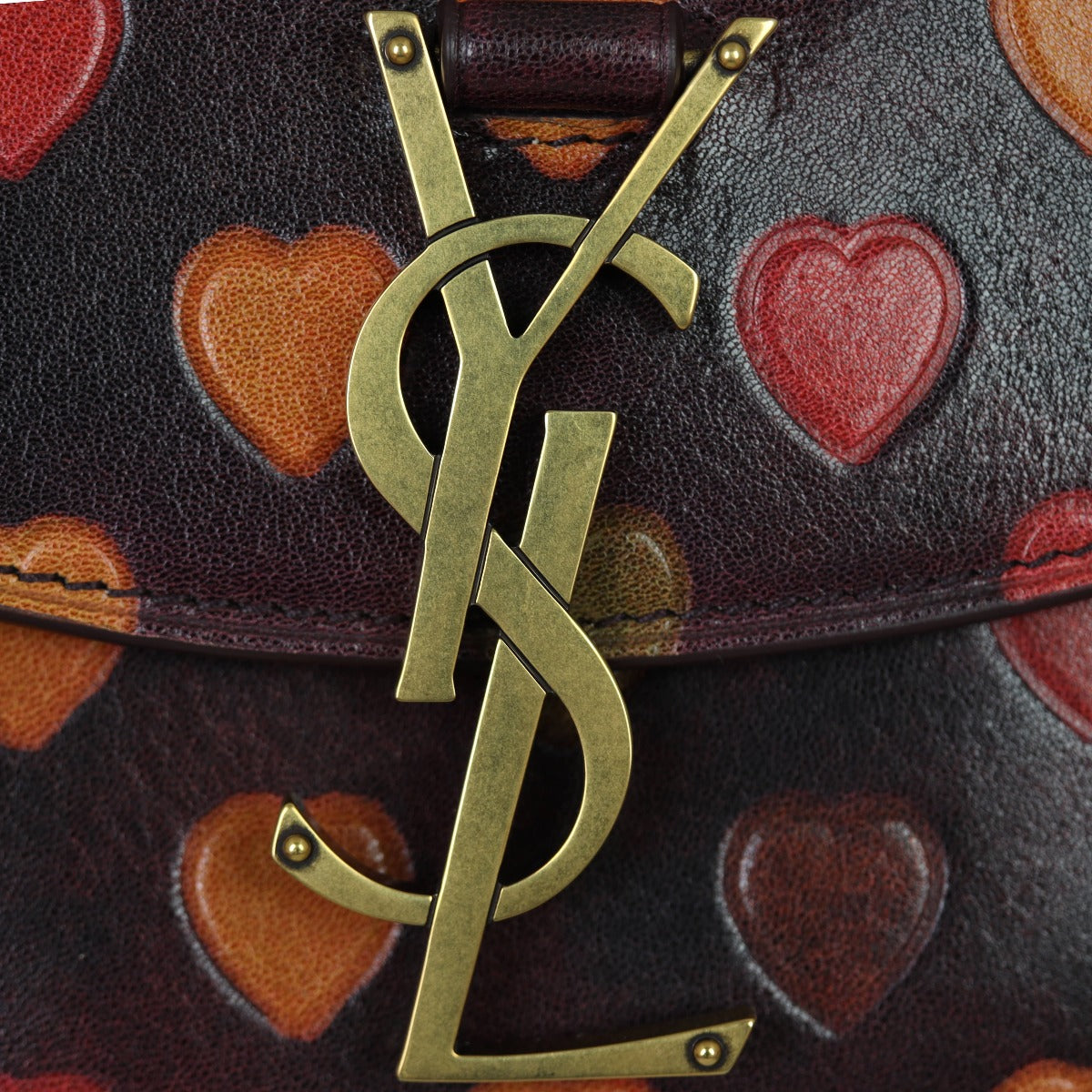 Saint Laurent Kaia Heart Embossed Crossbody Hardware