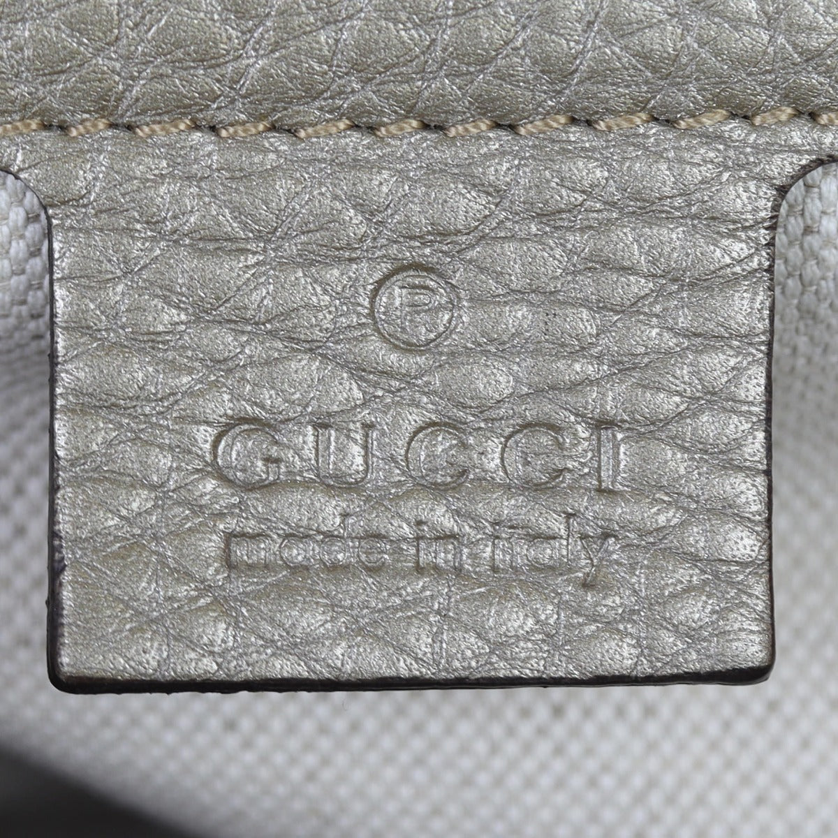 Gucci Bamboo Shopper Tote Large Interior Stamp