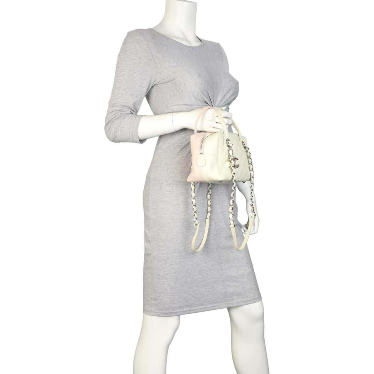 Chanel Feather Weight Bowling Bag Mini