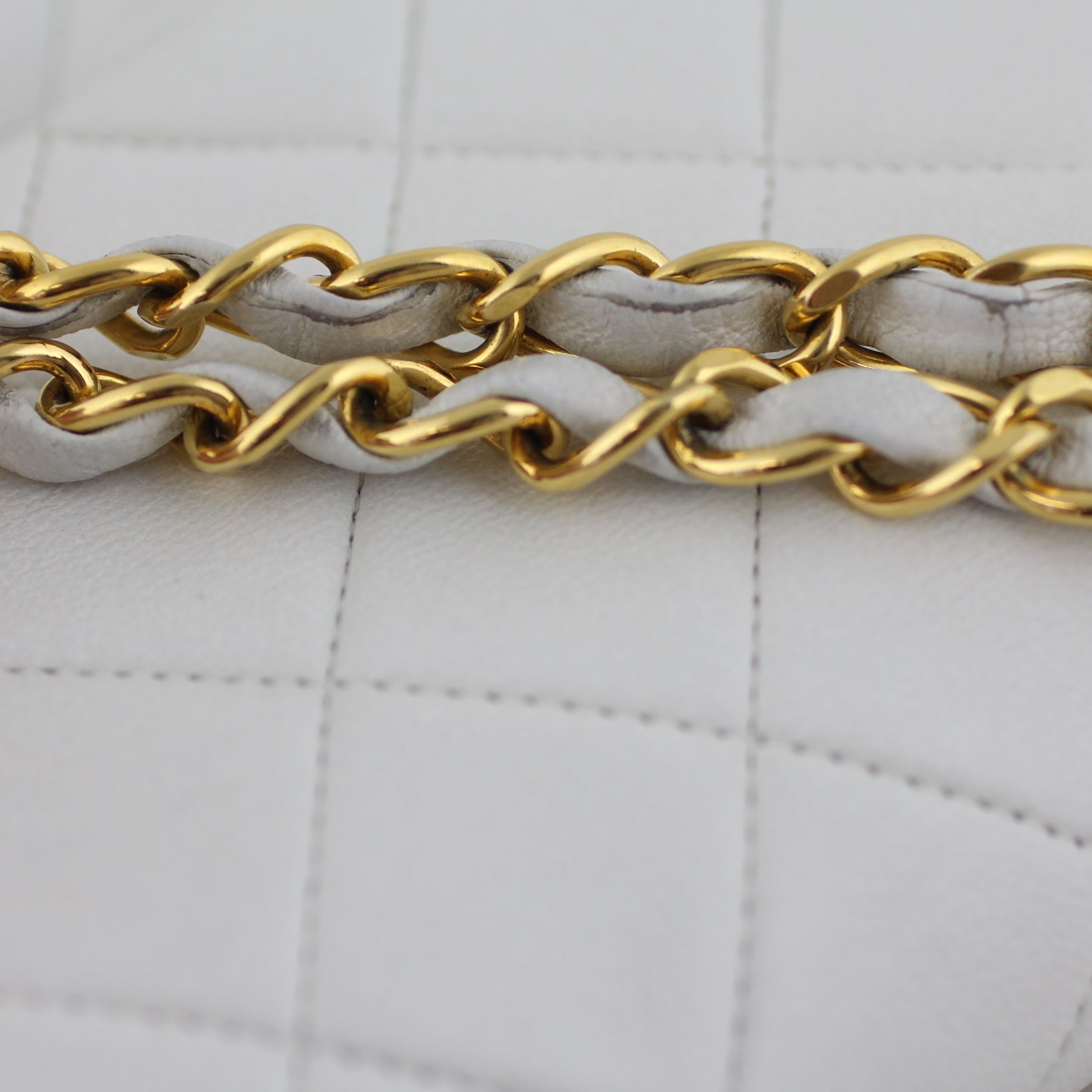 Chanel Vintage Classic Double Flap Medium strap Wear