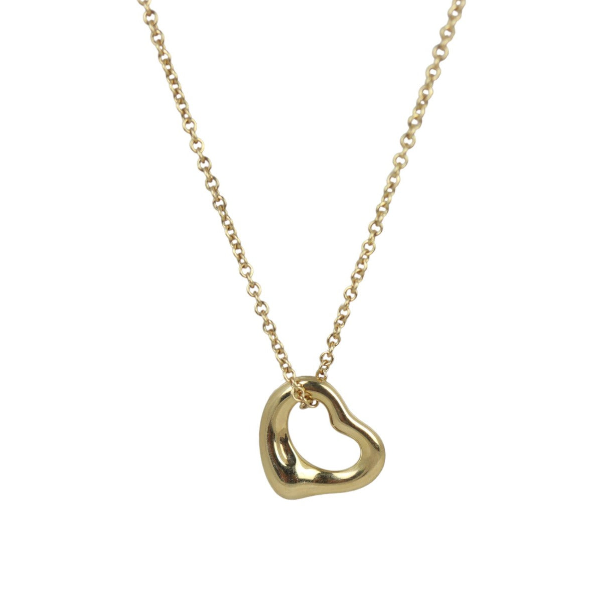 Tiffany & Co 18k Yellow Gold Open Heart Pendant