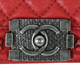 Chanel Boy Paris-Rome Chain Top Handle Old Medium | Red