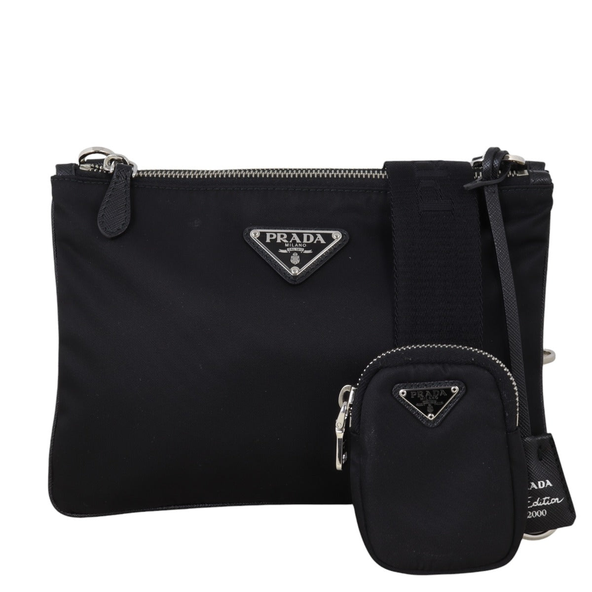 Prada Tessuto Re-edition 2000 Twin Pouch Crossbody