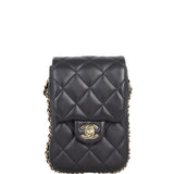 Chanel Phone Holder with Pearl Chain