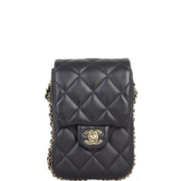 Chanel Phone Holder with Pearl Chain