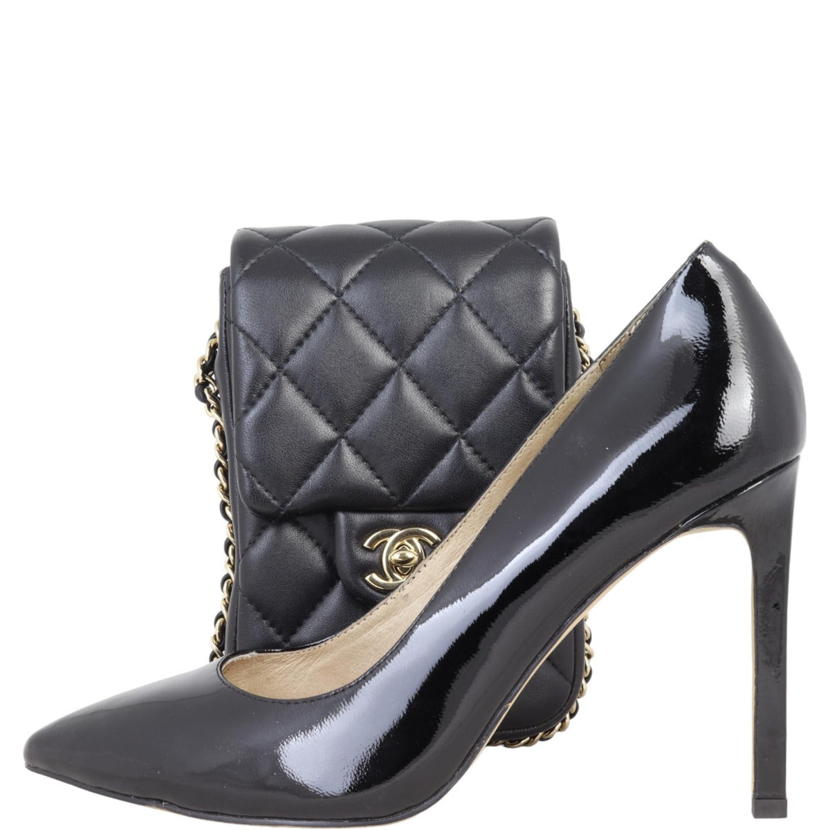 Chanel Phone Holder with Pearl Chain