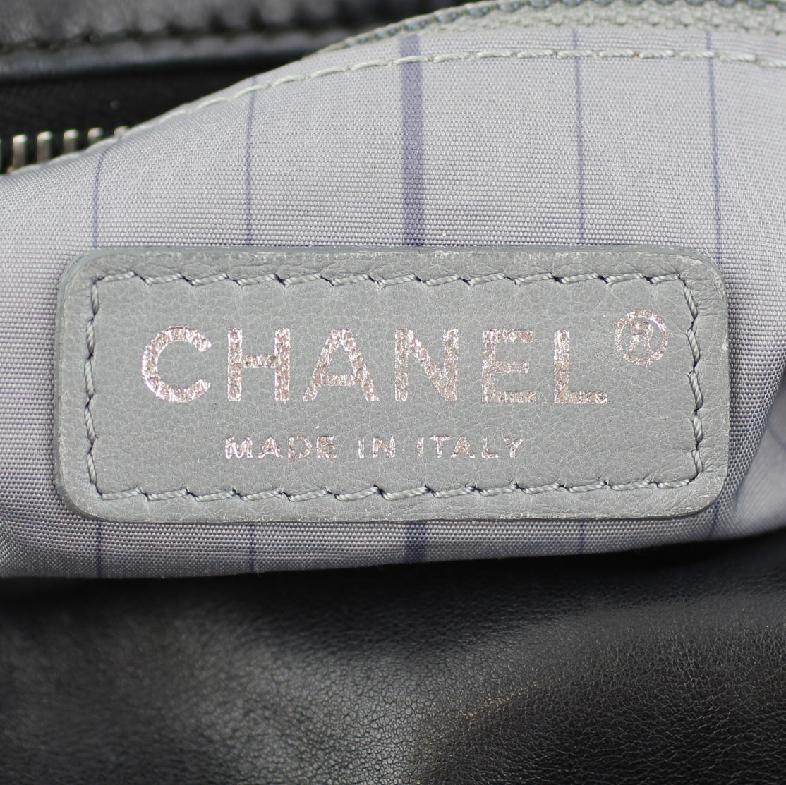 Chanel Diagonal Zip Bowler Bag stamp