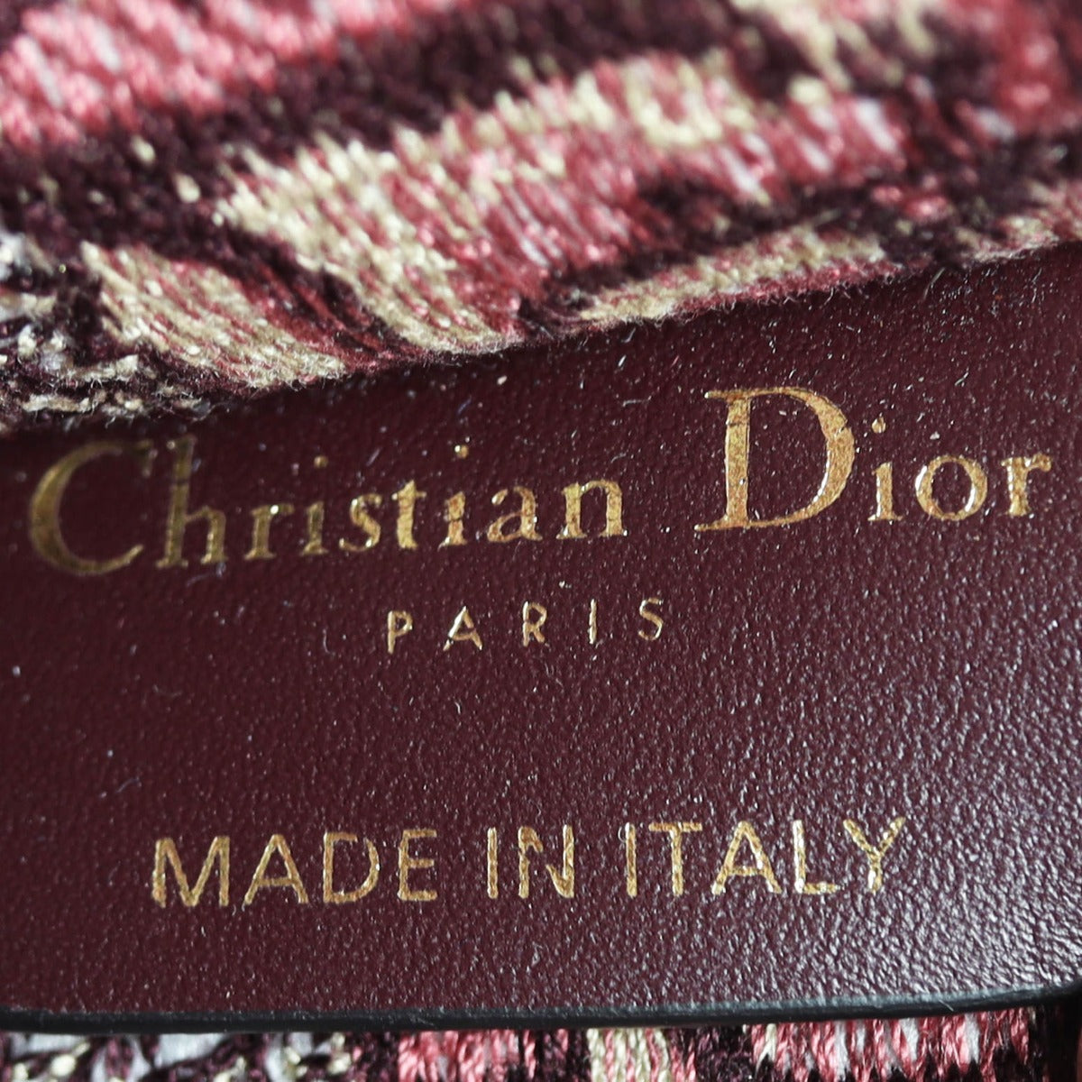 Dior Book Tote Mini Interior Stamp