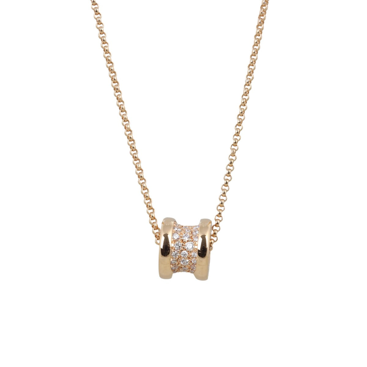 Bvlgari B.Zero1 18k Rose Gold Diamond Necklace