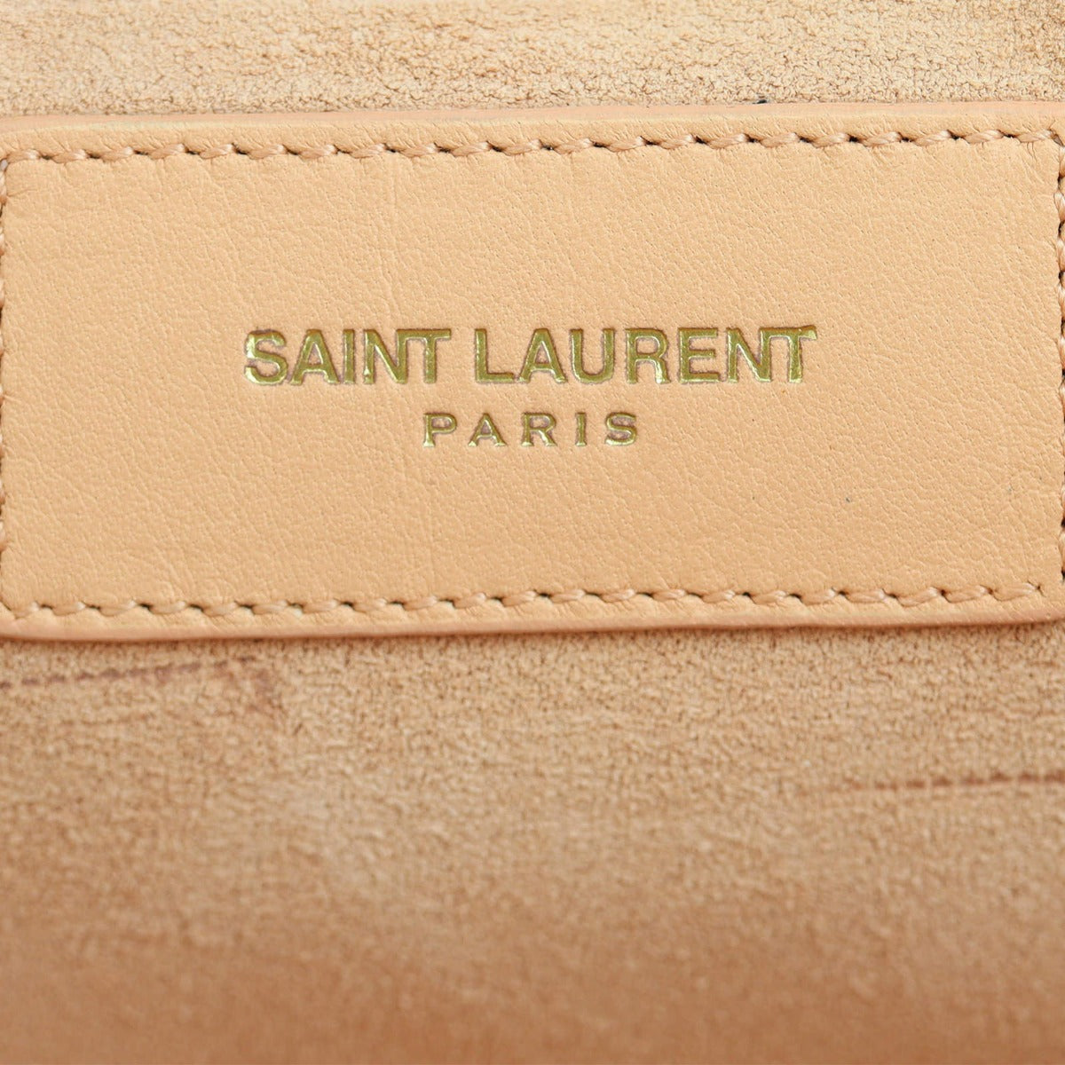 Saint Laurent Y Ligne Clutch Interior Stamp
