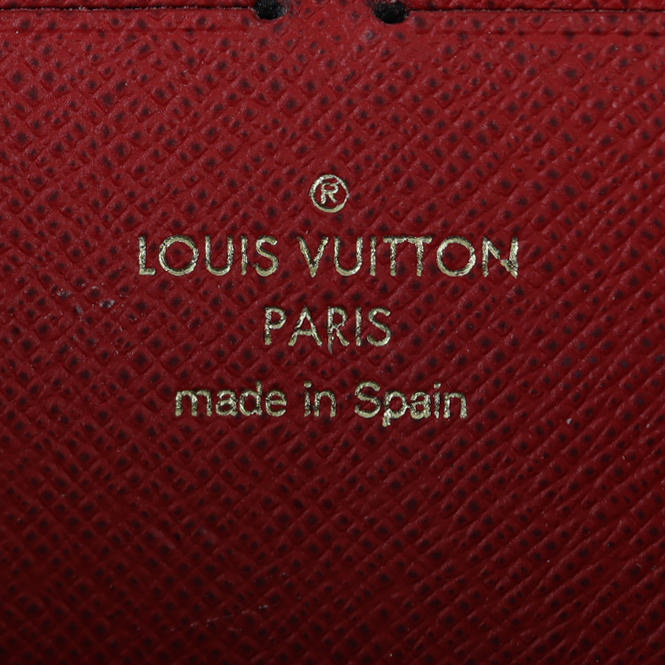 Louis Vuitton Clemence Wallet Damier Ebene Interior Stamp