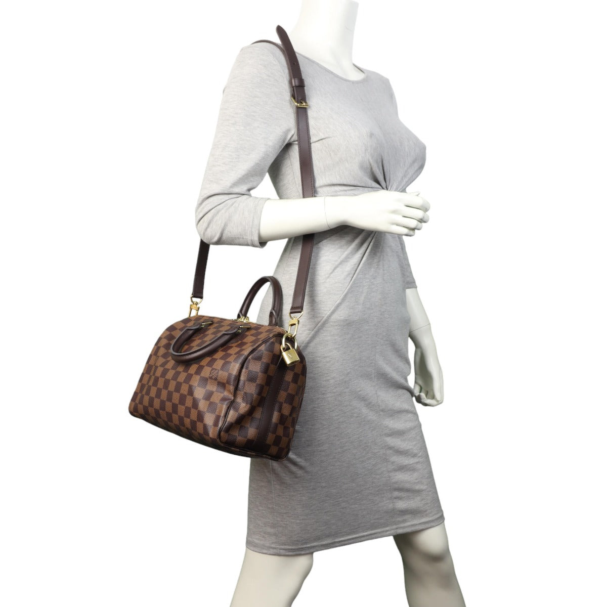 Louis Vuitton Speedy 25 Bandouliere Damier Ebene