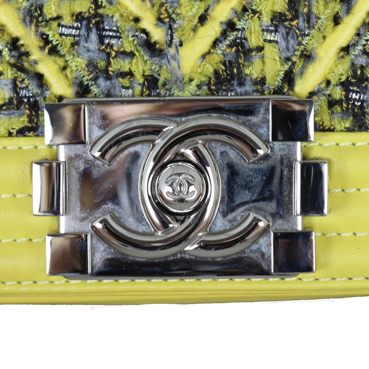 Chanel Boy Small Chevron Tweed Hardware