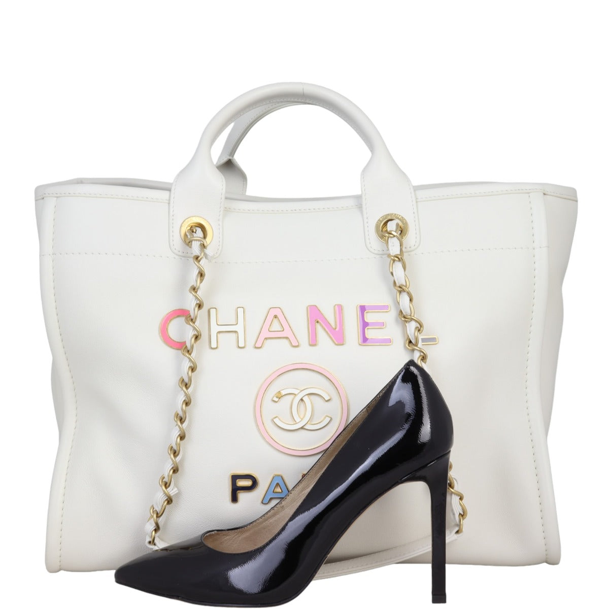 Chanel Deauville Leather Tote Medium