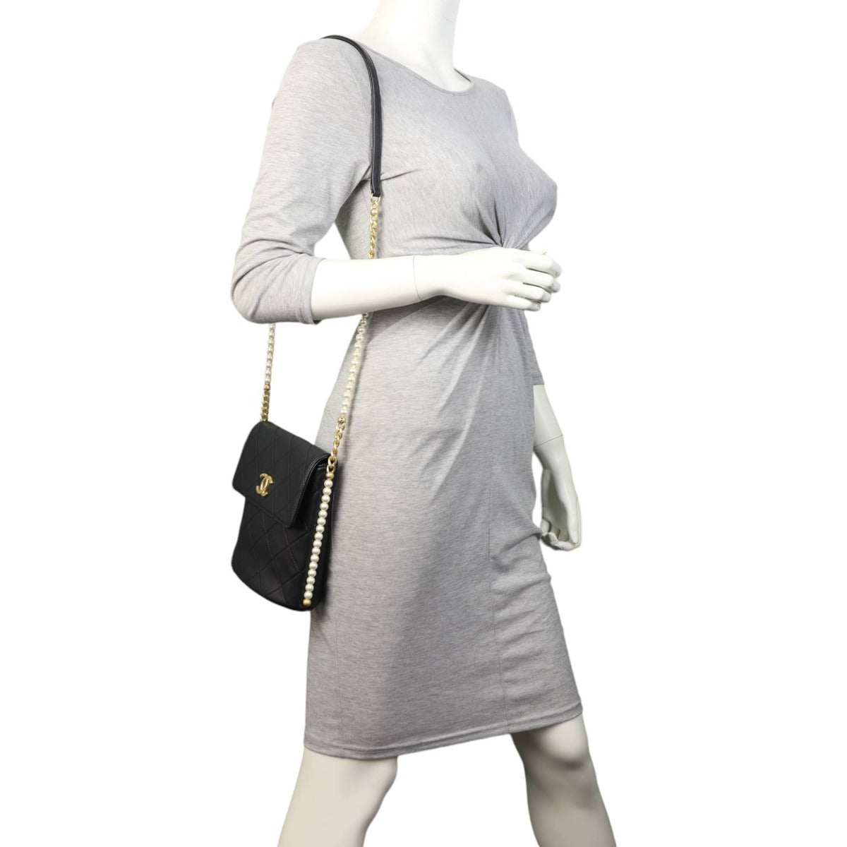 Chanel About Pearls Flap Hobo Small