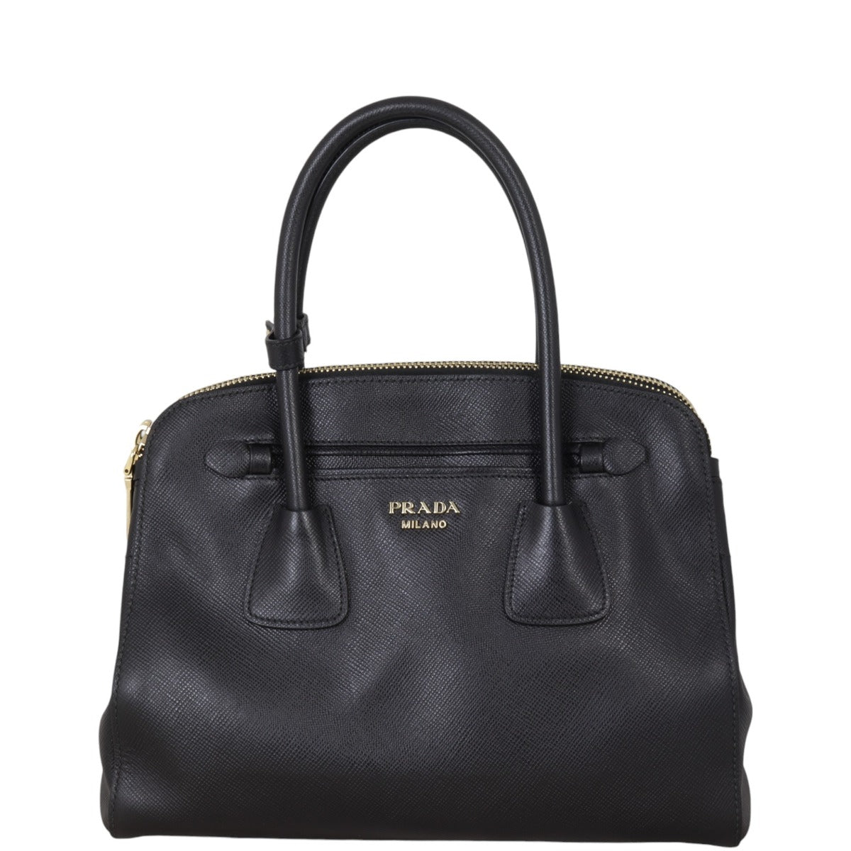 Prada Saffiano Cuir Double Zip Dome Tote