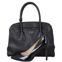 Prada Saffiano Cuir Double Zip Dome Tote