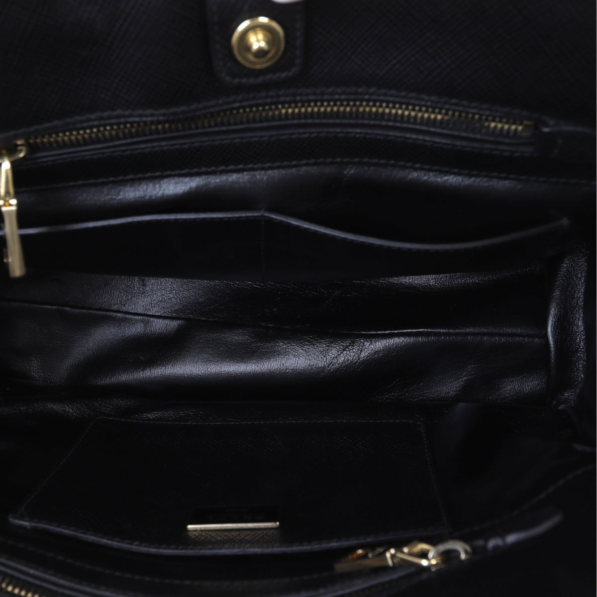 Prada Saffiano Cuir Double Zip Dome Tote